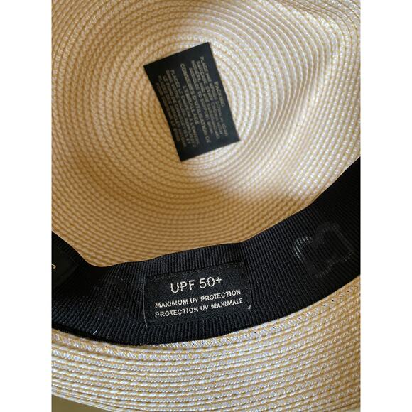 Erica Javits Fedora Straw Hat with Black Band UPF 50+ One Size - Picture 9 of 14